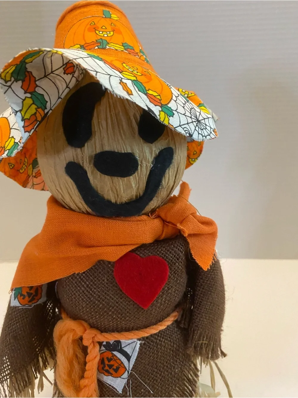 Scarecrow Harvest Decor Fabric Tabletop Decoration Fall Thanksgiving Straw